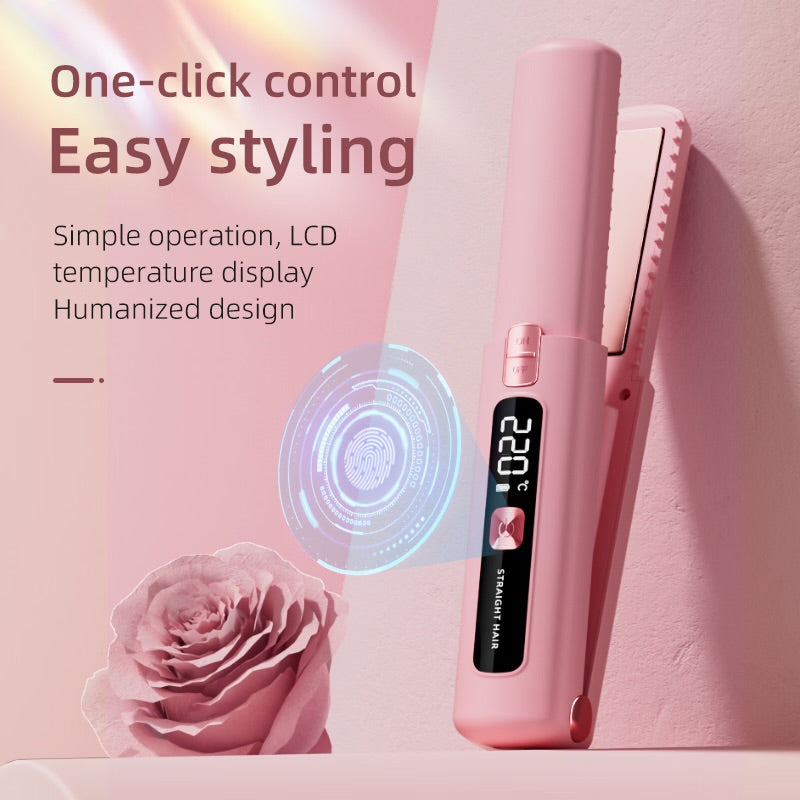 Lisseur rose 2-en-1